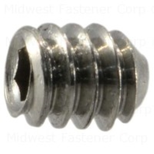 80511 Set Screw, 1/4-20 Thread, 1/4 in L, Coarse Thread, Hex, Socket Drive, Cupped Point, Steel, 6 PK