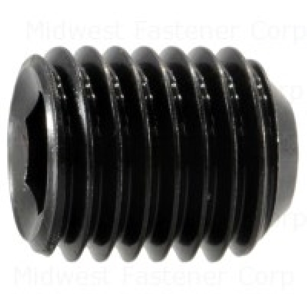 80412 Set Screw, 5/16-24 Thread, 3/8 in L, Fine Thread, Hex, Socket Drive, Cupped Point, Steel, 6 PK