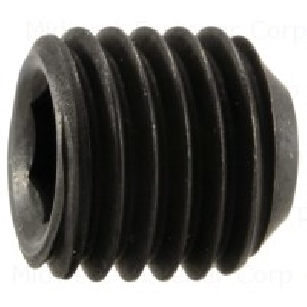 80411 Set Screw, 5/16-24 Thread, 5/16 in L, Fine Thread, Hex, Socket Drive, Cupped Point, Steel, 6 PK