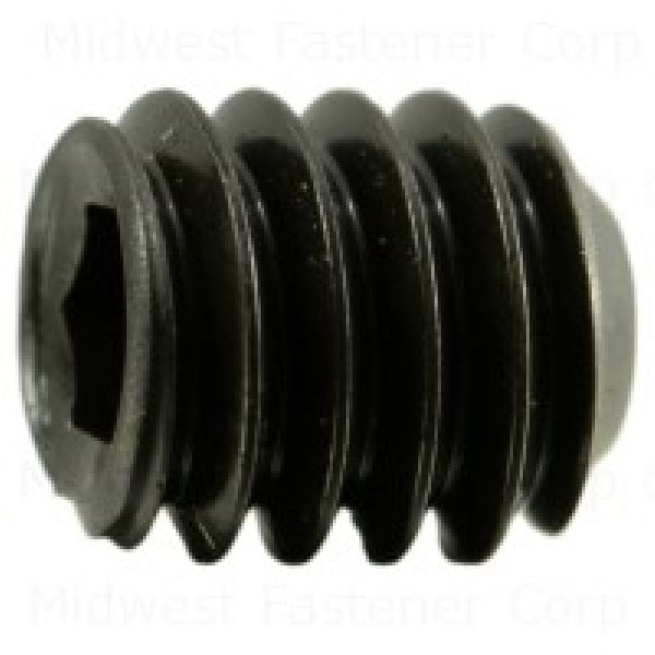 80503 Set Screw, #8-32 Thread, 3/16 in L, Coarse Thread, Hex, Socket Drive, Cupped Point, Steel, 8 PK