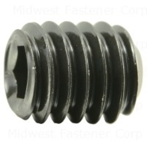 80514 Set Screw, 5/16-18 Thread, 3/8 in L, Coarse Thread, Hex, Socket Drive, Cupped Point, Steel, 6 PK