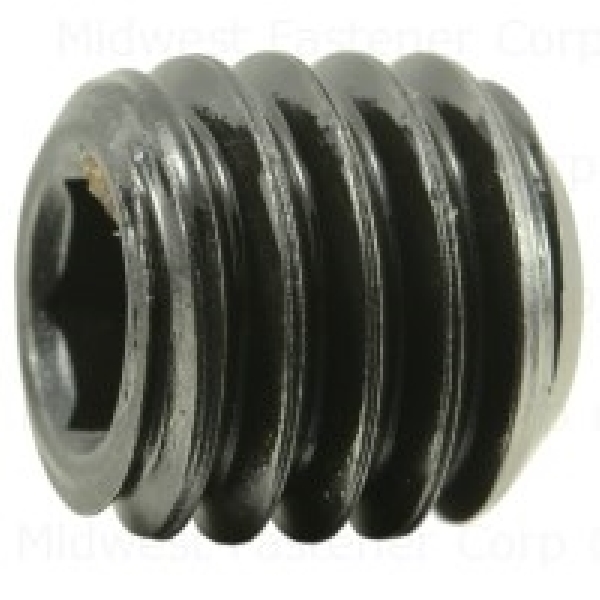 80515 Set Screw, 3/8-16 Thread, 3/8 in L, Coarse Thread, Hex, Socket Drive, Cupped Point, Steel, 6 PK