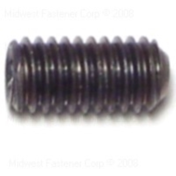 81694 Set Screw, M6-1 Thread, 12 mm L, Coarse Thread, Hex, Socket Drive, Cupped Point, Steel, 8 PK