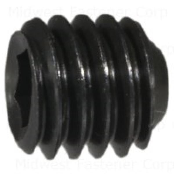 81691 Set Screw, M6-1 Thread, 6 mm L, Coarse Thread, Hex, Socket Drive, Cupped Point, Steel, 8 PK