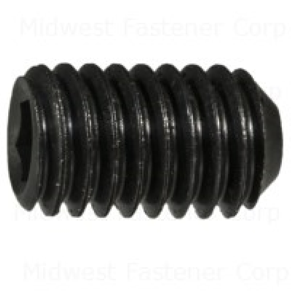 81693 Set Screw, M6-1 Thread, 10 mm L, Coarse Thread, Hex, Socket Drive, Cupped Point, Steel, 8 PK