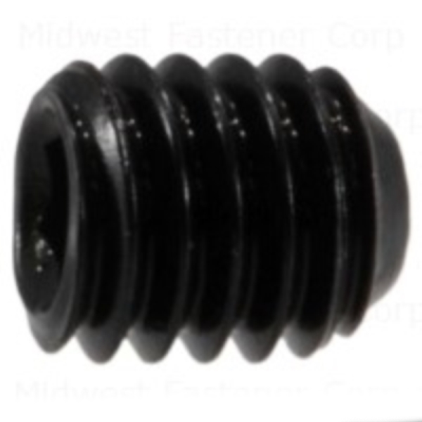 80403 Set Screw, #8-36 Thread, 3/16 in L, Fine Thread, Hex, Socket Drive, Steel, Black Oxide, 8 PK