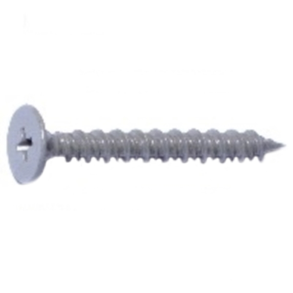 08850 Screw, #8-18 Thread, 1-5/8 in L, High-Low Thread, Wafer Head, Phillips Drive, Sharp Point, Steel