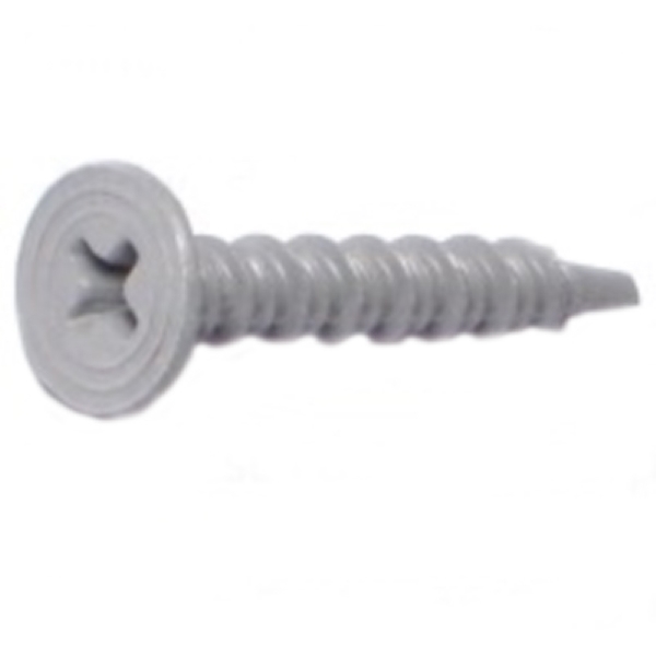 08853 Board Screw, #8-18 Thread, 1-1/4 in L, High-Low Thread, Wafer Head, Phillips Drive, Steel, 838 PK