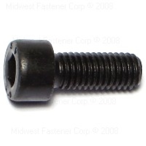 81675 Cap Screw, M8-1.25 Thread, 20 mm L, Coarse Thread, Hex, Socket Drive, Steel, Plain, 8 PK