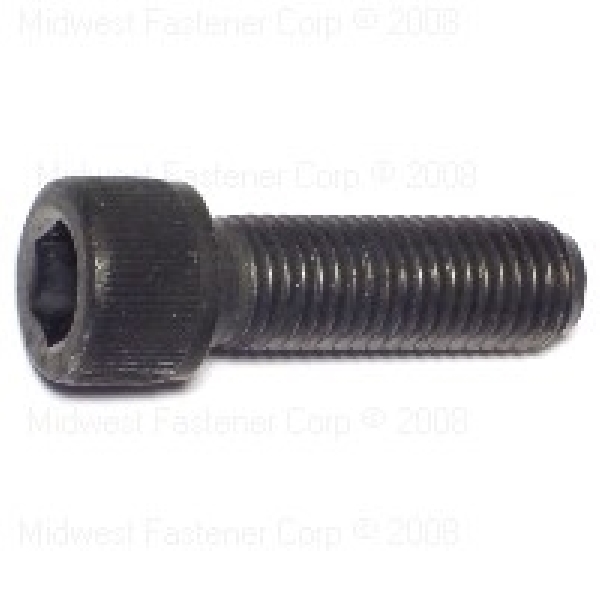 85081 Cap Screw, 5/16-24 Thread, 1 in L, Fine Thread, Hex, Socket Drive, Steel, Plain, 8 PK