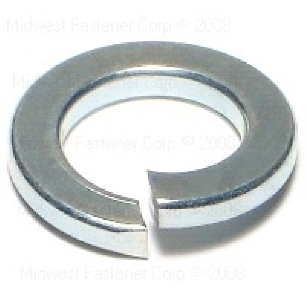 81487 Split Lock Washer, 12 mm ID, 21.1 mm OD, 2.5 mm Thick, Steel, Zinc, 8 Grade