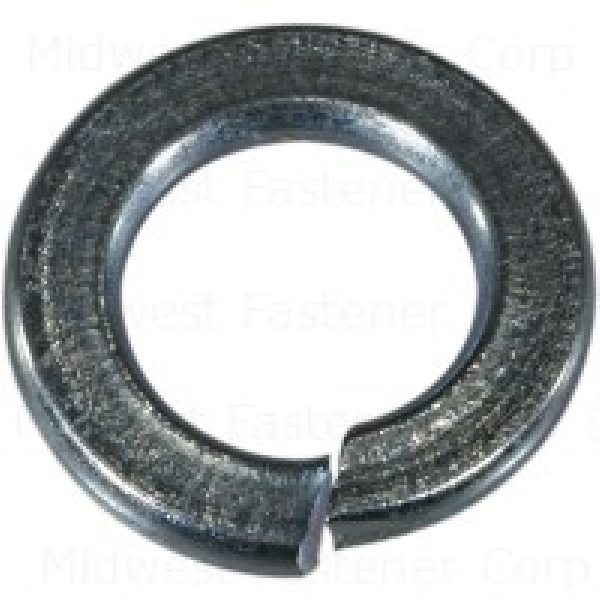 81481 Split Lock Washer, 4 mm ID, 7.6 mm OD, 0.9 mm Thick, Steel, Zinc, 8 Grade