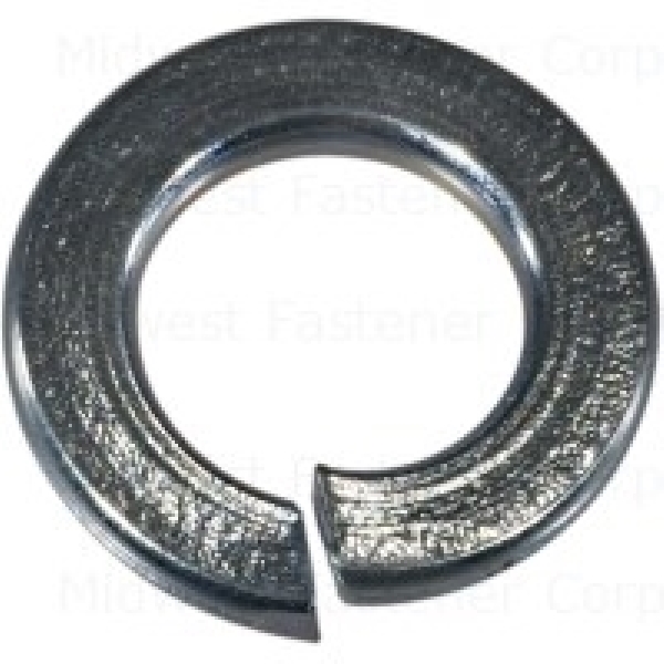 81482 Split Lock Washer, 5 mm ID, 9.2 mm OD, 1.2 mm Thick, Steel, Zinc, 8 Grade