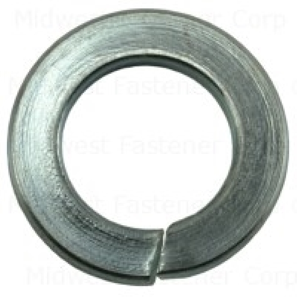 81486 Split Lock Washer, 10 mm ID, 18.1 mm OD, 2.2 mm Thick, Steel, Zinc, 8 Grade