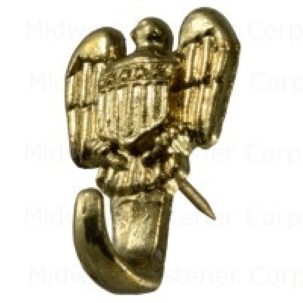 24562 Eagle Push Pin Hanger, Brass