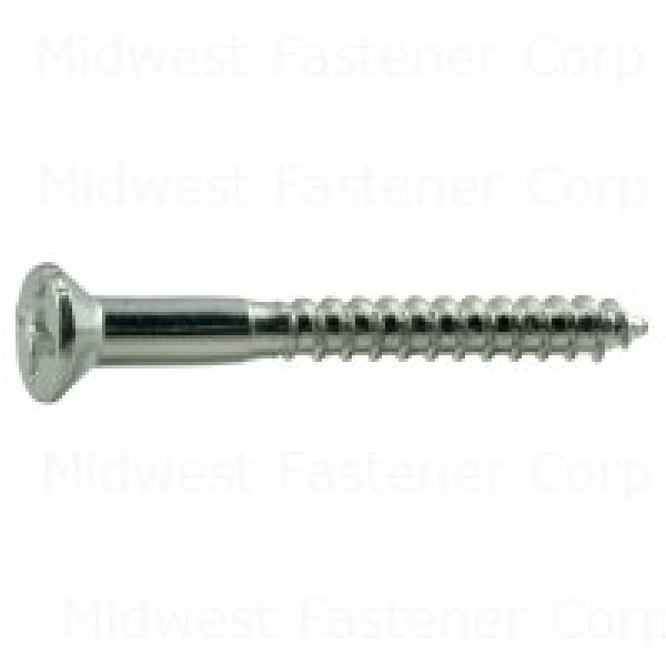 10085 Screw, #12 Thread, 2 in L, Flat Head, Phillips Drive, Zinc, 1 PK