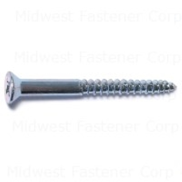 Midwest Fastener 10058 Screw, 6 Thread, 1-1/2 in L, Flat Head, Phillips Drive, Steel, Zinc, 1 PK - 1