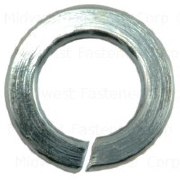 21462 Split Lock Washer, #10 ID, 3/64 in Thick, Steel, Zinc, 2 Grade, 5 PK