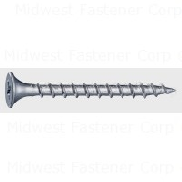 10516 Deck Screw, #6 Thread, 1-5/8 in L, #3 Drive Size, Steel, Coarse Thread, Bugle Head, Phillips Drive, Dacrotized, 1 PK