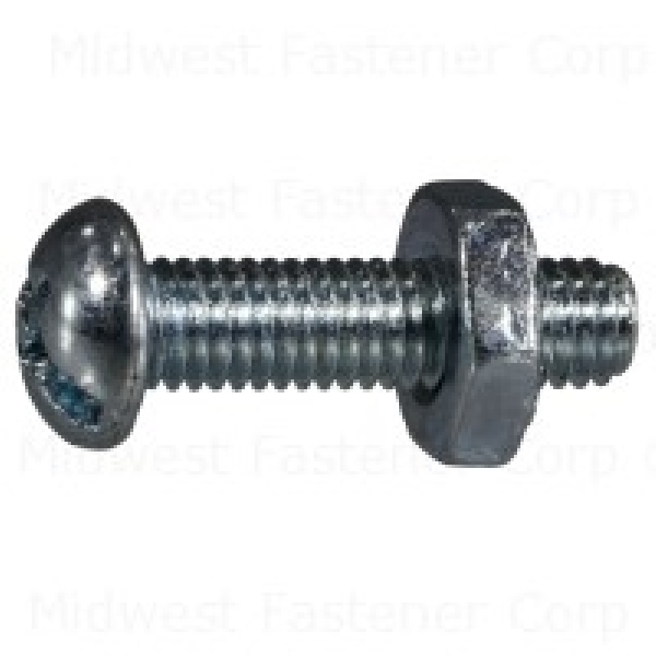 23992 Machine Screw, #10-32 Thread, 3/4 in L, Zinc, 5 PK