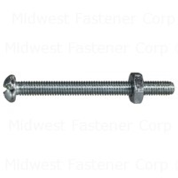 Midwest Fastener 23996 Machine Screw, #10-32 Thread, 2 in L, Zinc, 5 PK