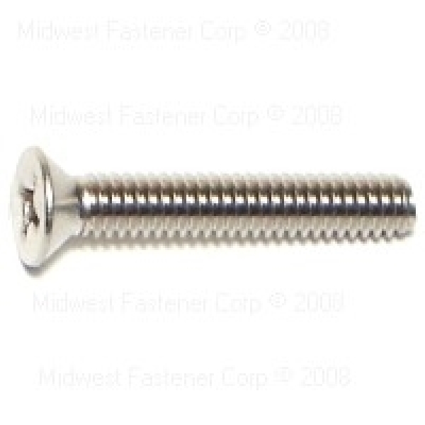 23820 Machine Screw, #8-32 Thread, 1 in L, Flat Head, Phillips Drive, Stainless Steel, 5 PK