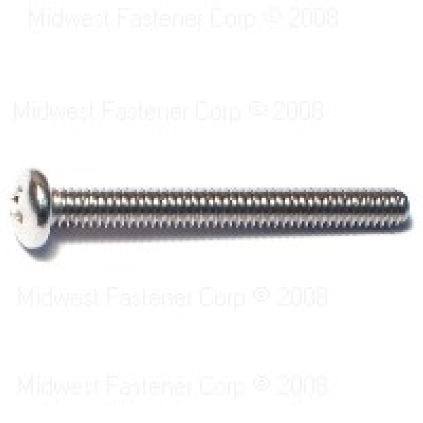 23851 Machine Screw, #8-32 Thread, 1-1/2 in L, Pan Head, Phillips Drive, Stainless Steel, 5 PK