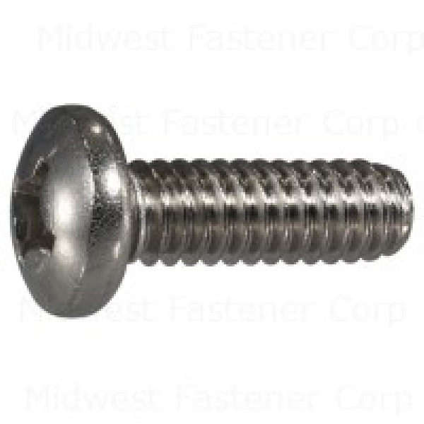 23864 Machine Screw, 1/4-20 Thread, 3/4 in L, Pan Head, Phillips Drive, Stainless Steel, 5 PK