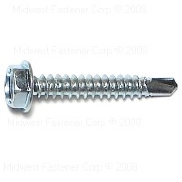 23067 Screw, Hex Drive, Self-Drilling Point, Zinc, 5/PK