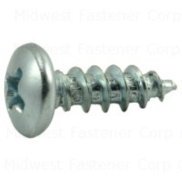 10930 Screw, #8 Thread, 1/2 in L, Pan Head, Phillips Drive, Zinc, 1 PK