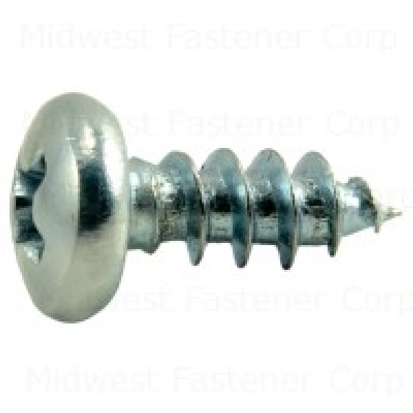 23120 Screw, #8 Thread, 1 in L, Pan Head, Phillips Drive, Zinc, 5 PK