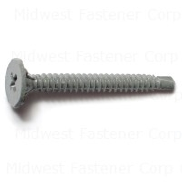 08852 Screw, #8-18 Thread, 1-5/8 in L, High-Low Thread, Wafer Head, Phillips Drive, Self-Drilling Point, 131/PK