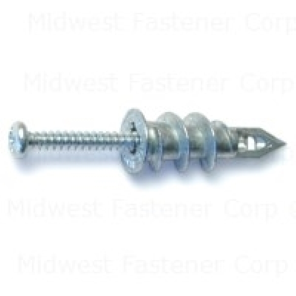 Midwest Fastener E-Z Ancor 24283 Drywall Anchor Kit, Zinc, #6 Dia Dimensions