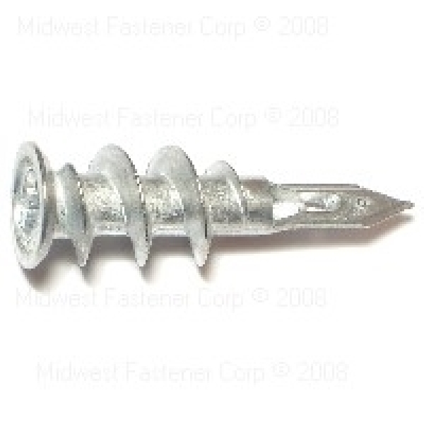 23290 Drywall Anchor, #8 Thread, 1-1/4 in L, Zinc