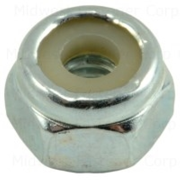 21541 Lock Nut with Nylon Insert, Coarse Thread, 8-32 Thread, Zinc, 5/PK