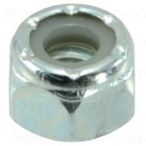 21544 Lock Nut with Nylon Insert, Coarse Thread, 1/4-20 Thread, Zinc