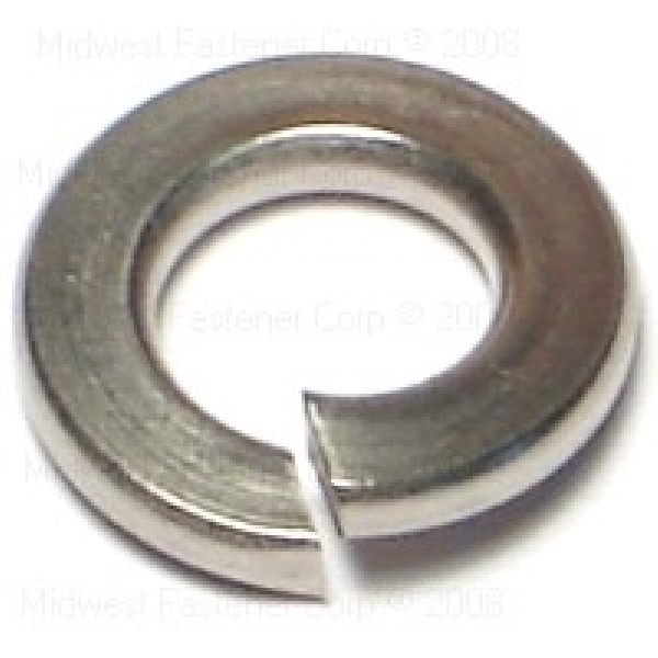 05338 Split Lock Washer, 1/4 in ID, 1/16 in Thick, Stainless Steel