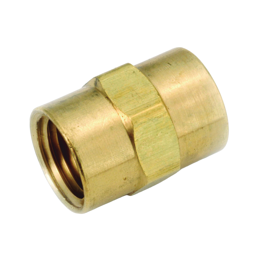 756103-06 Pipe Coupling, 3/8 in, FIPT, Brass