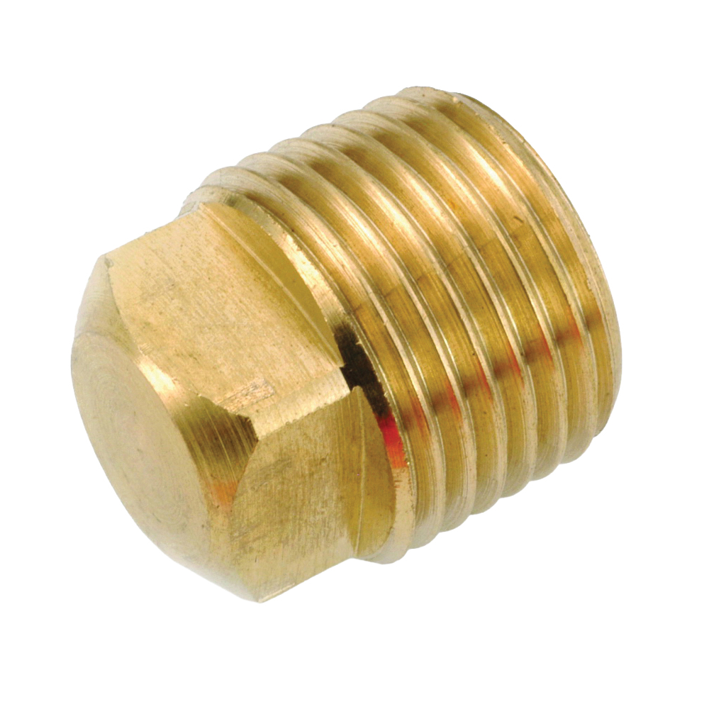 756109-04 Pipe Plug, 1/4 in, MIP, Square Head, Brass