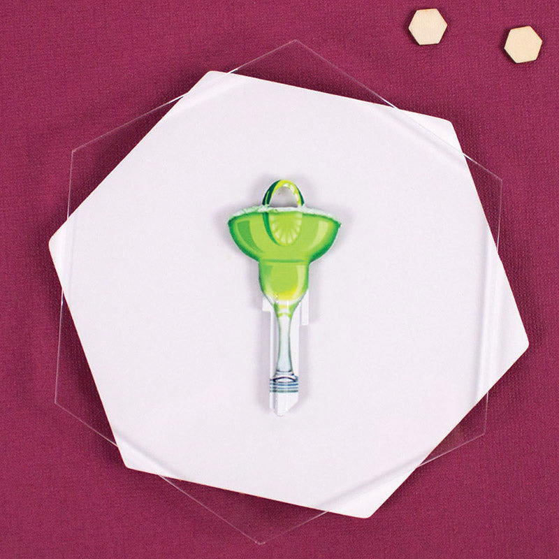Lucky Line Key Shapes Series B109S Key Blank, Brass, Enamel-Coated, For: Schlage Keyway Locks - 3