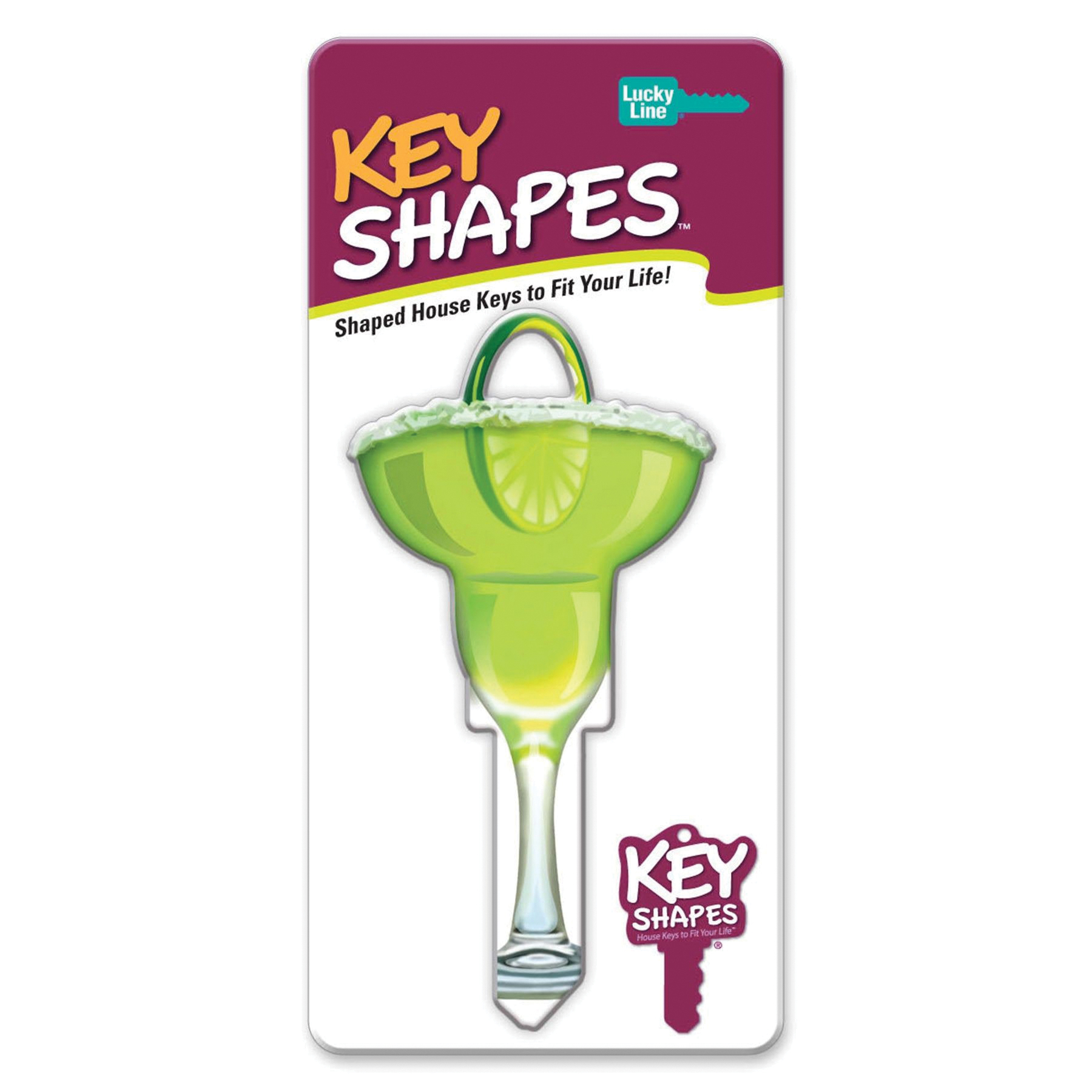 Lucky Line Key Shapes Series B109S Key Blank, Brass, Enamel-Coated, For: Schlage Keyway Locks - 4