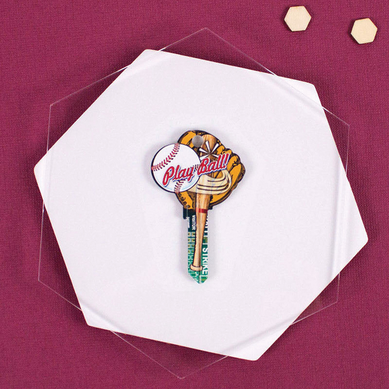 Lucky Line Key Shapes Series B120K Key Blank, Brass, Enamel-Coated, For: Kwikset Locks - 3