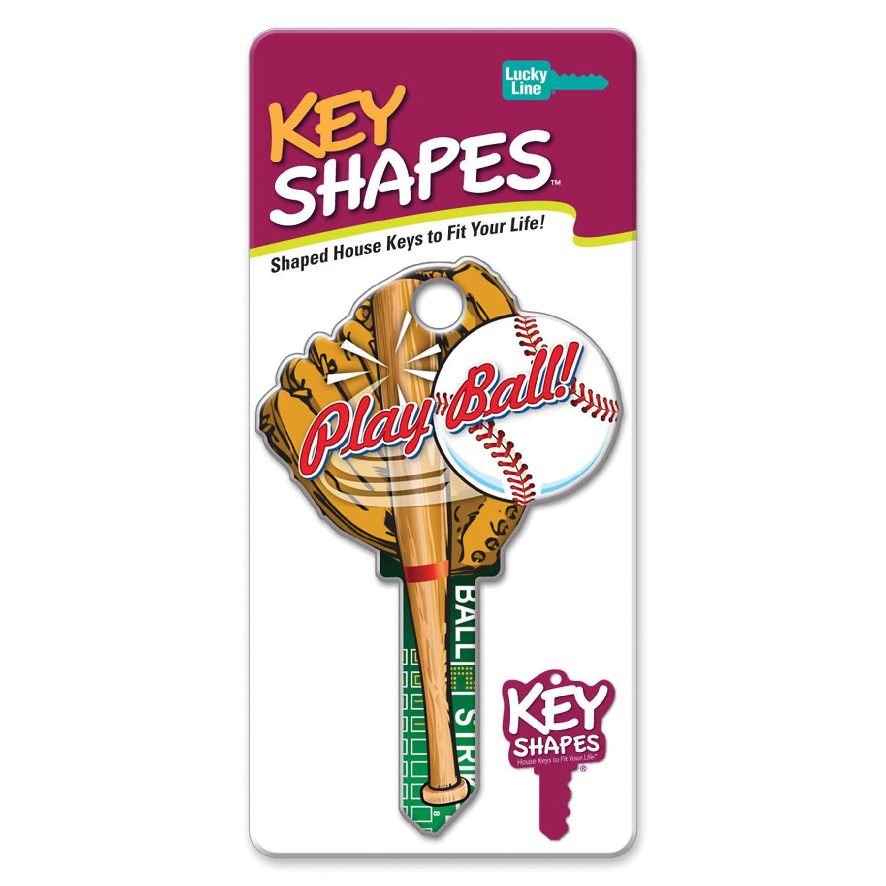 Lucky Line Key Shapes Series B120K Key Blank, Brass, Enamel-Coated, For: Kwikset Locks - 4