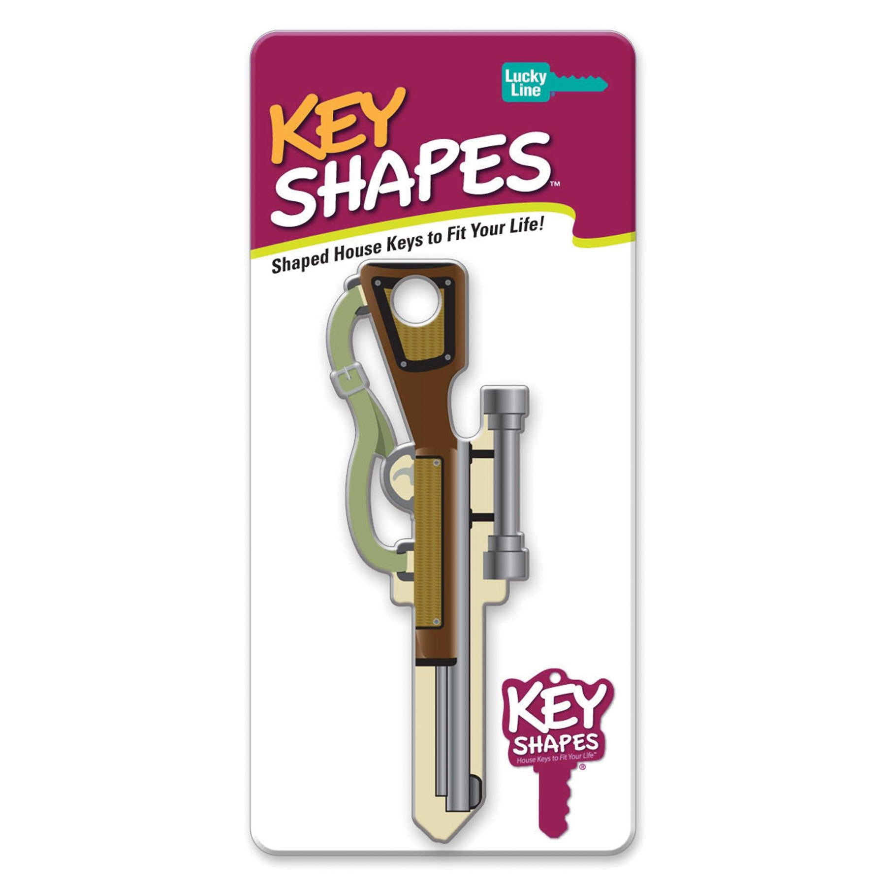 Lucky Line Key Shapes Series B118K Key Blank, Brass, Enamel-Coated, For: Kwikset Locks - 4