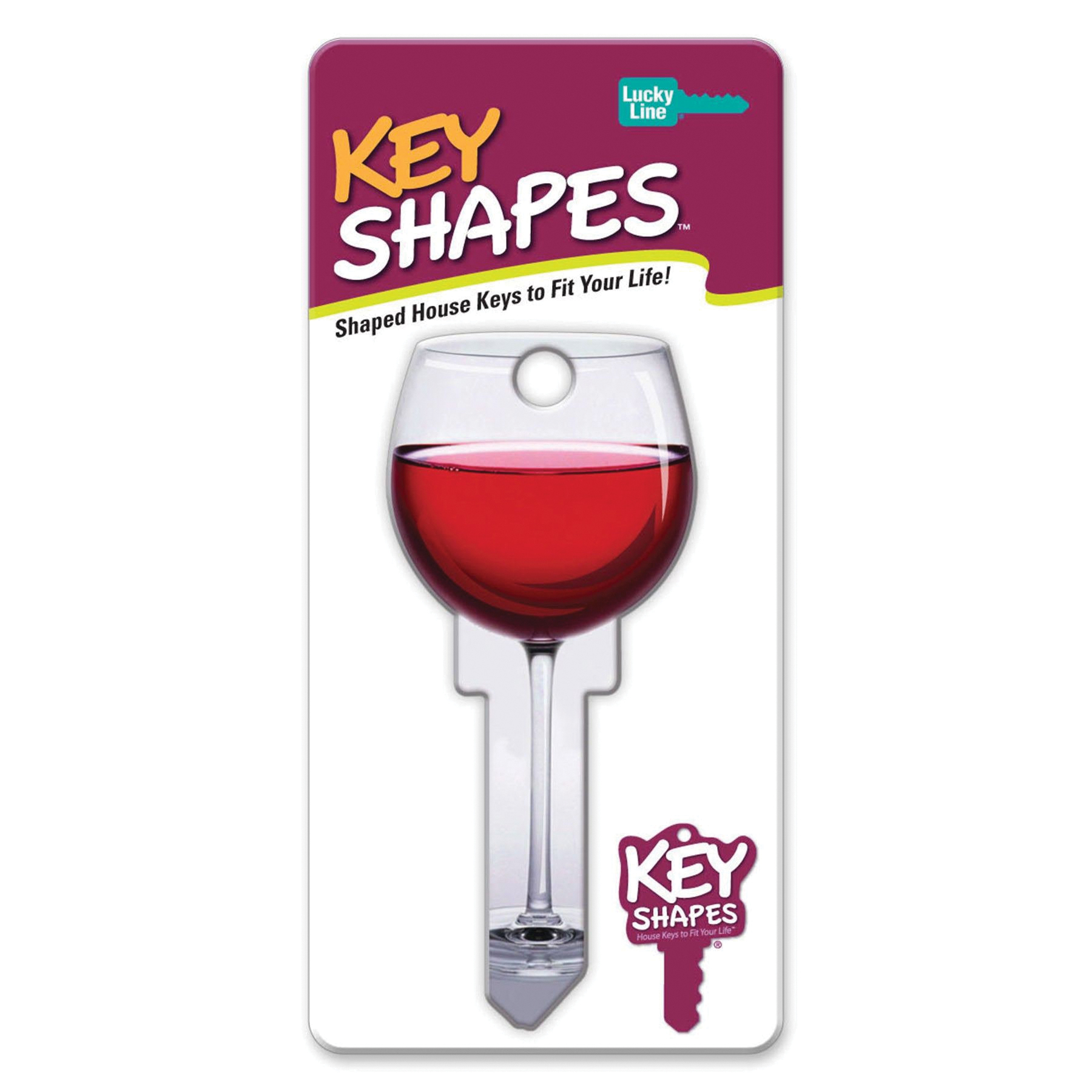 Lucky Line Key Shapes Series B108K Key Blank, Brass, Enamel-Coated, For: Kwikset Locks - 4