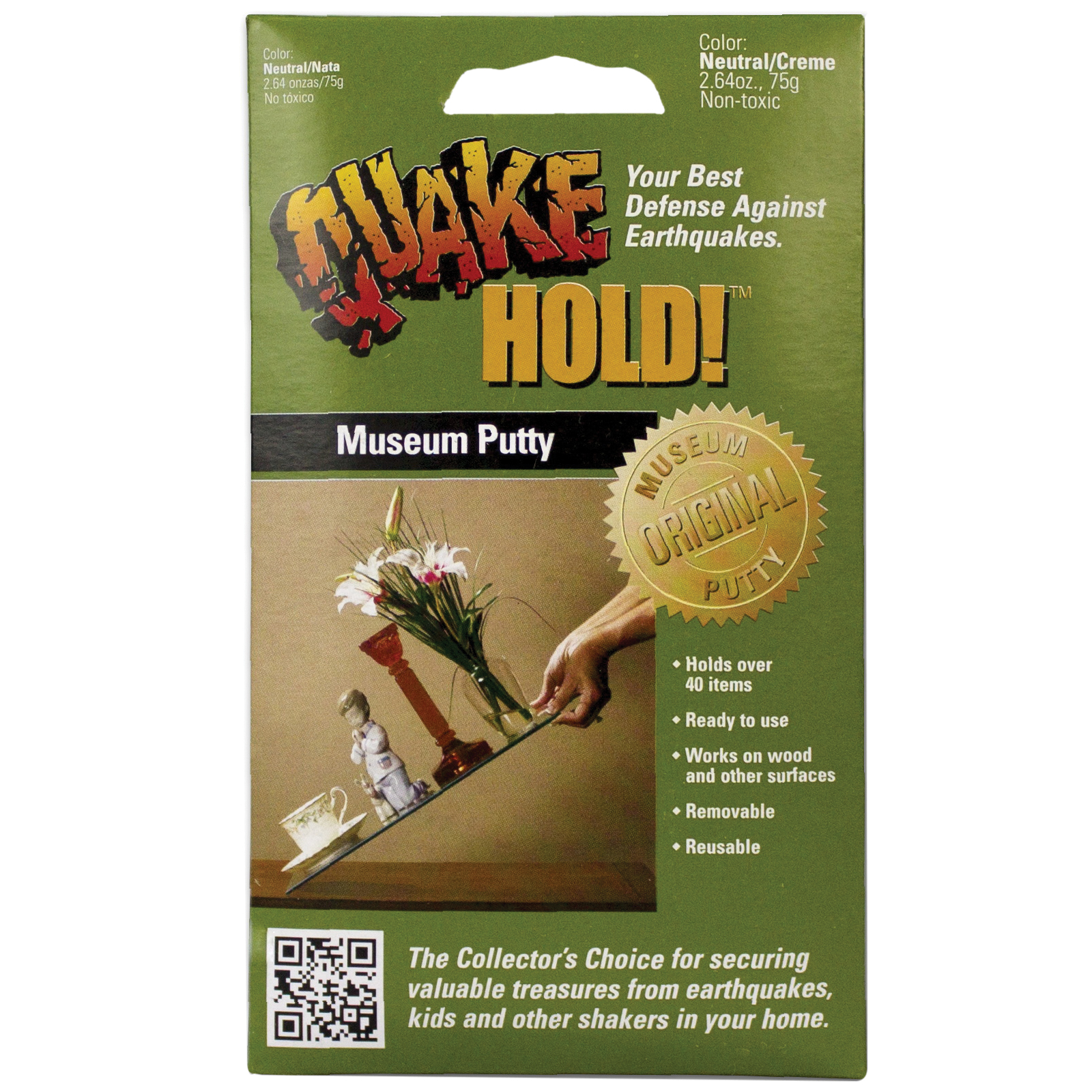 Ready America 88111 Quakehold Putty, Beige/Cream, 2.7 oz - 1