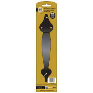 GHW10 Gate Pull Handle, Steel, Black, Galvanized /Powder-Coated