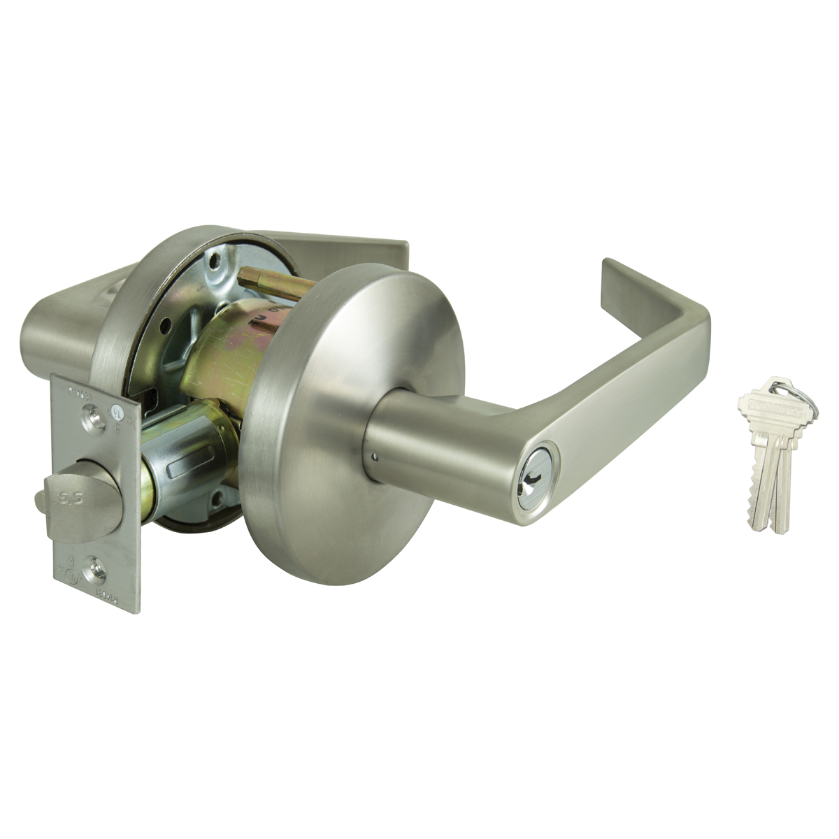 Y368CV-PS Classroom Lever, 2 Grade, Stainless Steel, Stainless Steel, SC1 Keyway, Different Key, Commercial