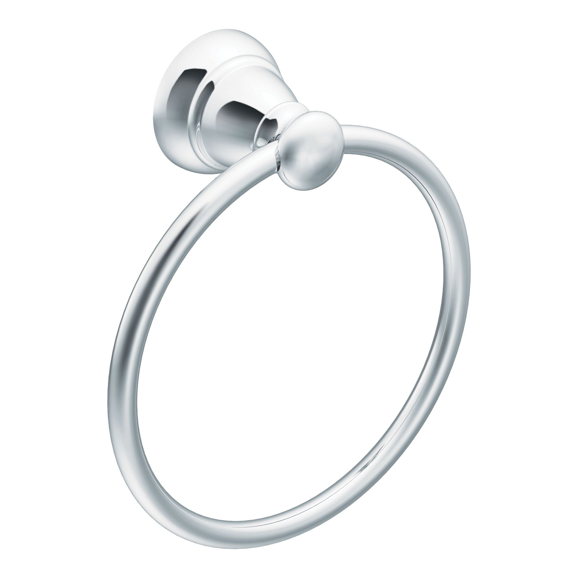 Banbury Series Y2686CH Towel Ring, 6 in Dia Ring, 30 lb, Aluminum, Chrome-Plated, Wall