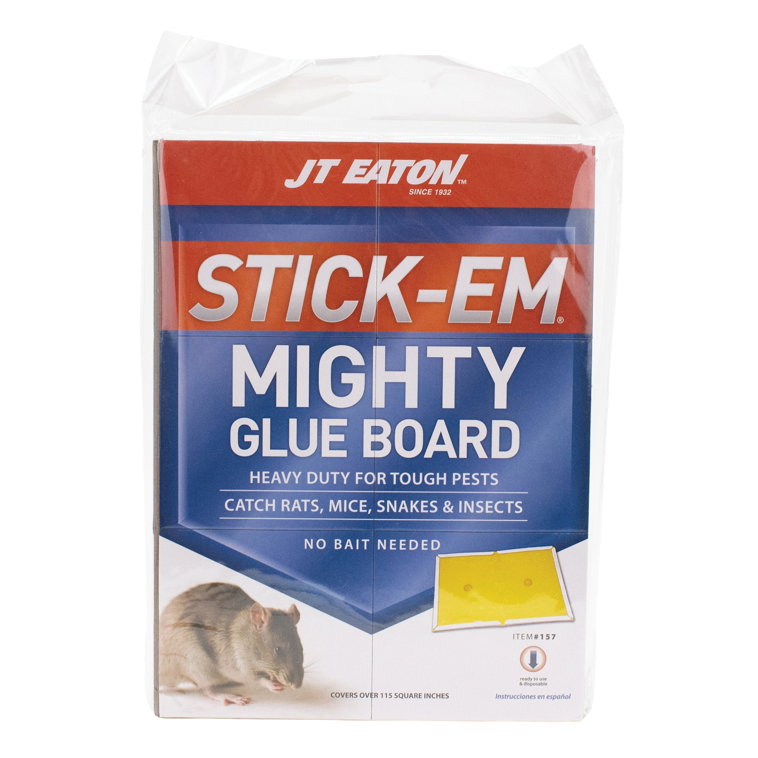 Stick-Em 157 Glue Board Trap, 8-3/4 in L, 6-3/4 in W, 1/2 in H